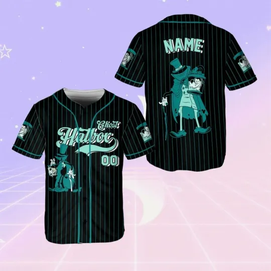 Personalized Haunted Mansion Goofy Hatbox Ghost Baseball Jersey