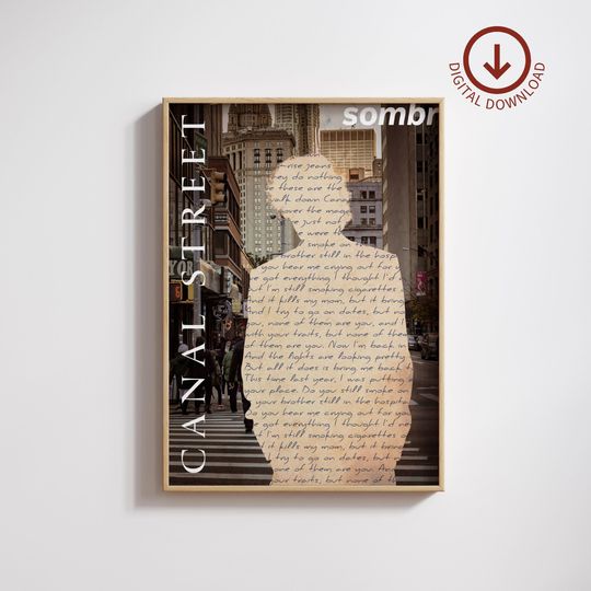 Discover Canal Street Sombr Printable Poster / sombr music inspired fanart