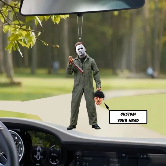Personalized Michael Myers Car Ornament, Halloween Michael Myers Ornament Gift