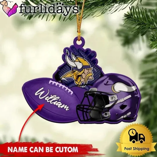Personalized Minnesota Football Team Vikings Christmas Ornament Gift Decor