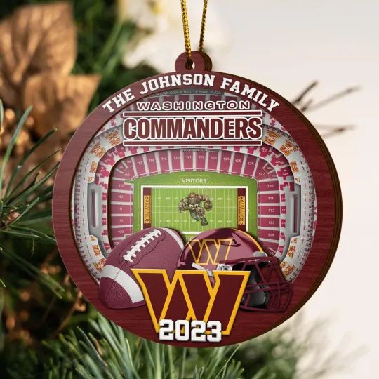 Discover Personalized Washington Football Team Commanders Christmas Ornament Gift Decor