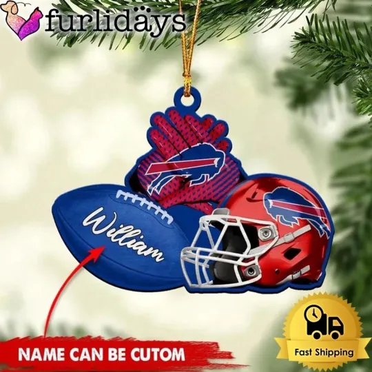 Personalized Buffalo Football Team Bills Christmas Ornament Gift Decor