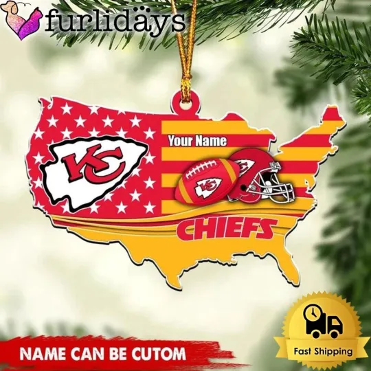 Discover Personalized Kansas City Football Team Chiefs Christmas Ornament Gift Decor