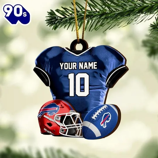 Personalized Buffalo Football Team Bills Christmas Ornament Gift Decor