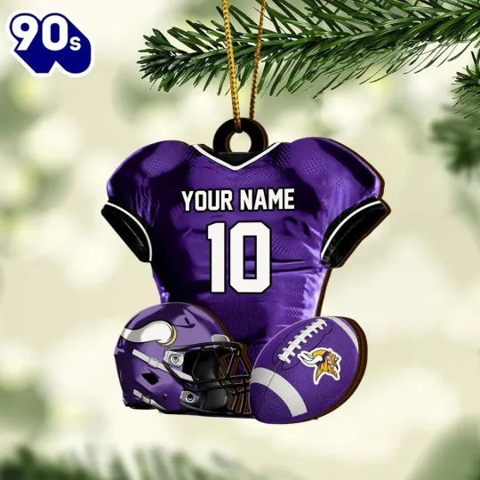 Personalized Minnesota Football Team Vikings Christmas Ornament Gift Decor