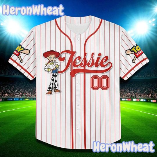 Discover Custom Toy Story Jessie Baseball Jersey for Kids & Adults, Personalized Disney Western Shirt, Matching Family Outfit for Disney Trip