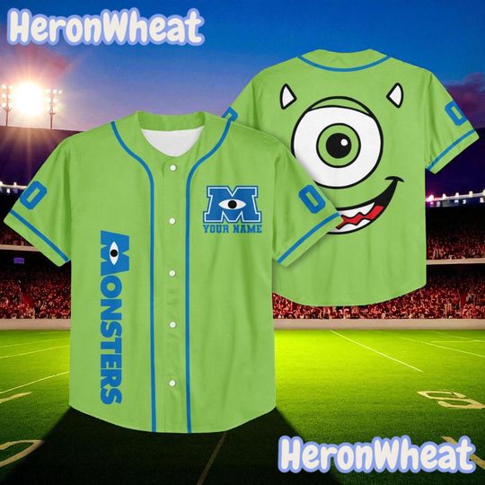 Discover Custom Jersey Mike Baseball Shirt for Kids & Adults, Personalized Disney-Inspired Sports Jersey, Matching Family Game Day Outfit