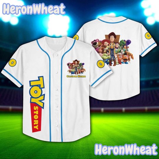 Discover Custom Toy Story Baseball Jersey, Personalized Disney Team Shirt for Kids & Adults, Buzz Woody Matching Outfit for Family Trip