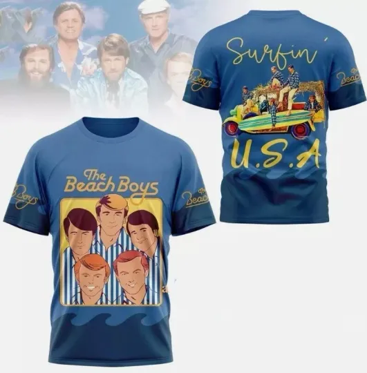 Discover 3D T-Shirt Men The Beach Boys Band Music All Sizes S-5XL
