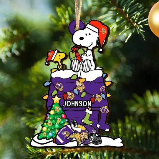 Discover Personalized Minnesota Football Team Vikings Christmas Ornament Gift Decor