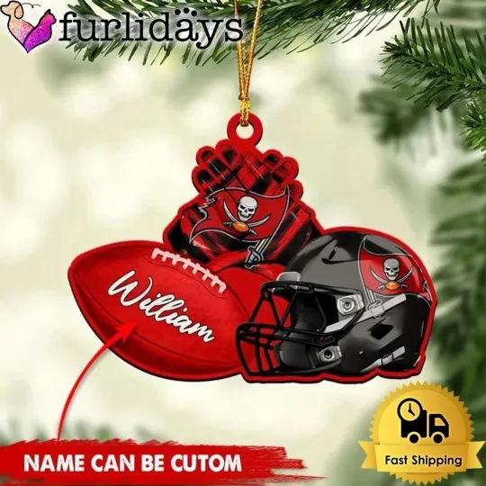 Personalized Tampa Bay Football Team Buccaneers Christmas Ornament Gift Decor
