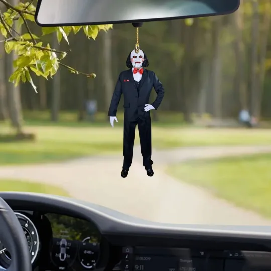 Billy the Puppet Halloween Car Ornament, Horror Billy the Puppet Ornament Gift