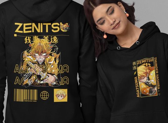 zenittsu Agatsuma demon Kimetsu no Yaiba anime Manga Anime hoodie