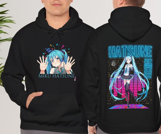 Miku Hatsune hoodie Vocaloid hoodie Plus size anime hoodie