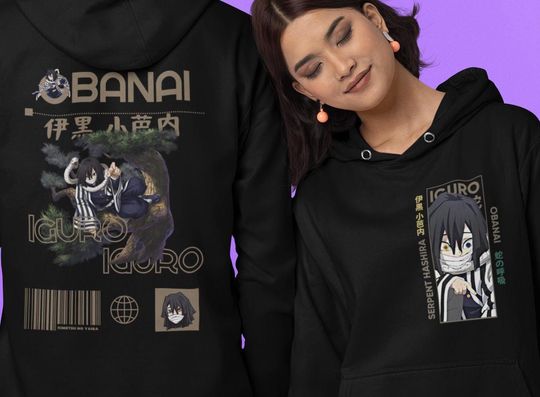 Discover Obanai Iguro demon Kimetsu no Yaiba anime Manga Anime hoodie Gift for her Gift for friends Funny gift Unisex hoodie