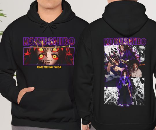 Discover Kokushibo demon Kimetsu no Yaiba anime Manga hoodie Gift for her Gift for friends Funny gift Plus size hoodie Unisex hoodie