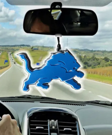 Discover Detroit Lions Car Rearview Mirror Ornament, Detroit Lions Tree Ornament