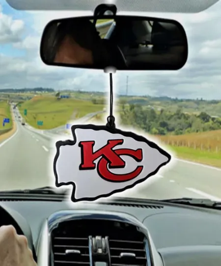 Kansas City Chiefs Car Rearview Mirror Ornament, Chiefs Ornament