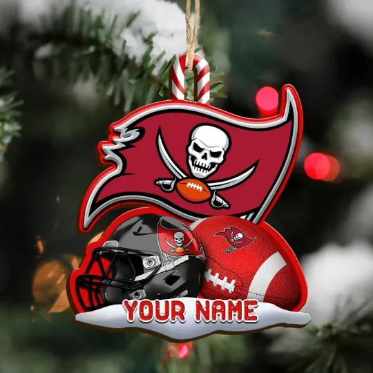 Personalized Tampa Bay Team Buccaneers Sport Christmas Ornament,For Football Fan