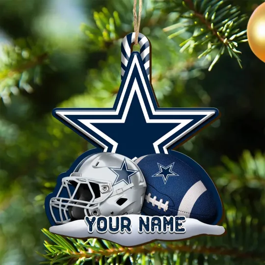 Discover Personalized Dallas Team Cowboys Sport Christmas Ornament, For Football Fan
