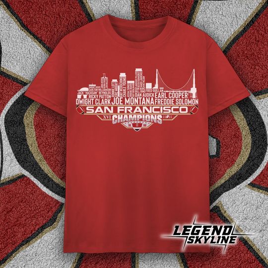 San Francisco Dream Team Football XVI Champions 1982, San Francisco City Skyline T Shirt