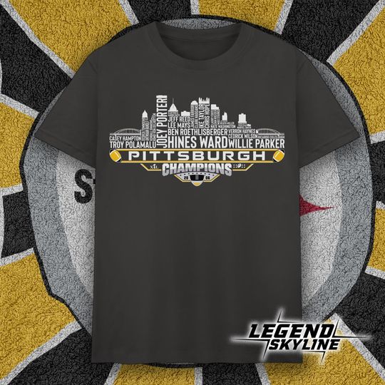 Discover Pittsburgh Dream Team Football XL Champions 2006, Pittsburgh City Skyline T Shirt