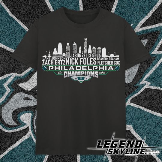 Philadelphia Dream Team Football LII Champions 2018, New England City Skyline T Shirt