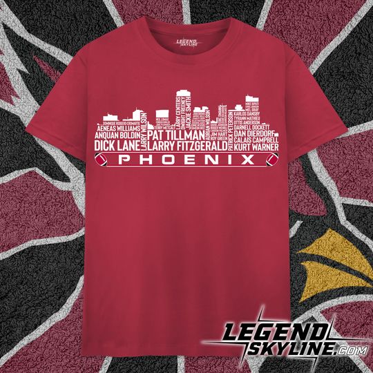 Discover Arizonna Football Greatest Of All Time Team Legends, Phoenix Skyline T Shirt