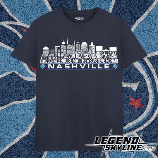 Discover Tennessee Football Greatest Of Team All Time Team Legends, Nashville City Skyline T Shirt