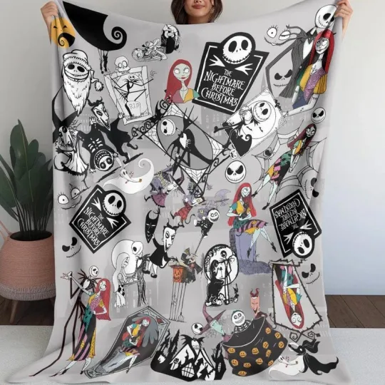 The Nightmare Before Christmas Characters Halloween Spooky Season Blanket