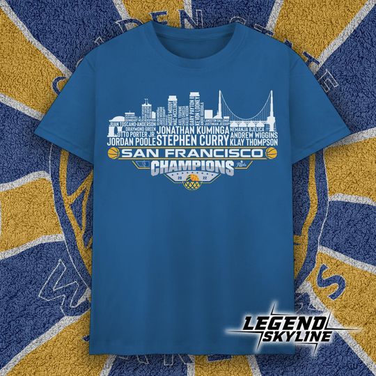 Discover Golden State Dream Team Basketball Champions 2022, San Francisco City Skyline T Shirt