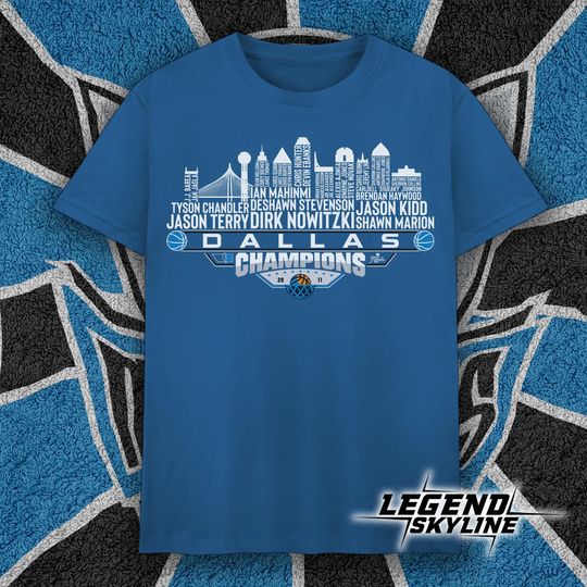 Dallas Dream Team Basketball Champions 2011, Dallas City Skyline T Shirt