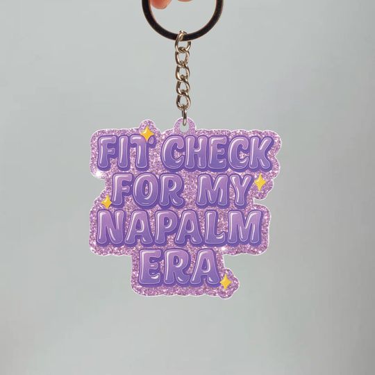 Fit Check For My Napalm Era Keychain Tag  KPOP MIRA Lyric Acrylic Keychain, Huntr/x Kpop Demon Hunters Fan Art Keychain, Kawaii Korean Pop