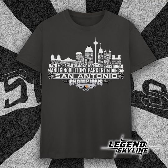 San Antonio Dream Team Basketball Champions 2007, San Antonio City Skyline T Shirt