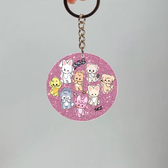 Discover Stray Kids Skzoo Keychain Tag, SKZOO Chibi Characters Keychain, Music Lover Gift, Bang Chan, Han, Changbin, Hyunjin, Lee Know, SKZ Album Tag