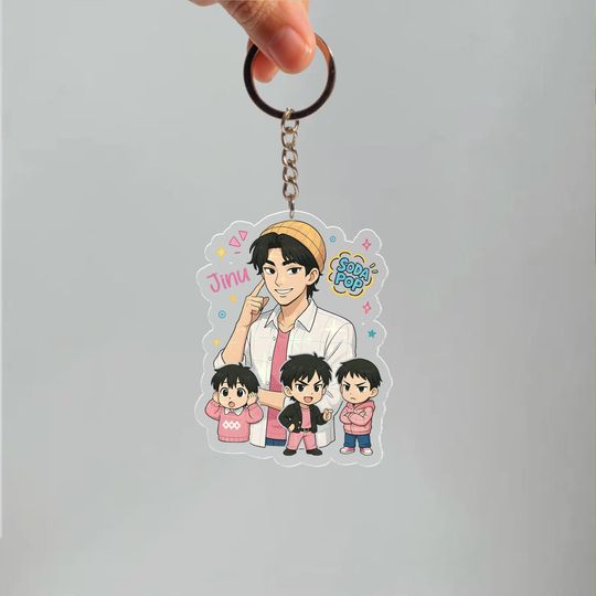 JINU SAJA BOYS Keychain Tag,Saja Boys Keychain,K-Pop Demon Hunters Fan Art Bag Tag,Acrylic Keychain,Saja Boys Charm,Saja Boys Luggage Tag