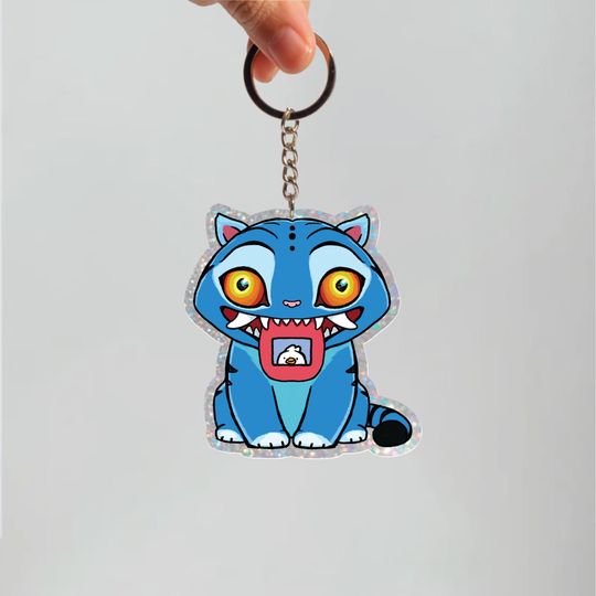 Kpop Demon Hunters Tiger Keychain Tag, Merch Kpop Keychain,Hunters Tiger fan Tag, Derpy Tiger Bird Demon,Kpop Demon Hunters Acrylic Keychain