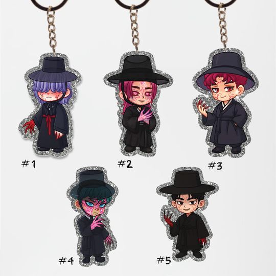 Saja Boys Boy Band Kpop Demon Keychain Tag, Kpop Demon Hunters Keychain, Demon Hunters Merch, Kpop Huntrix Tag, Saja Boys Fan Gifts
