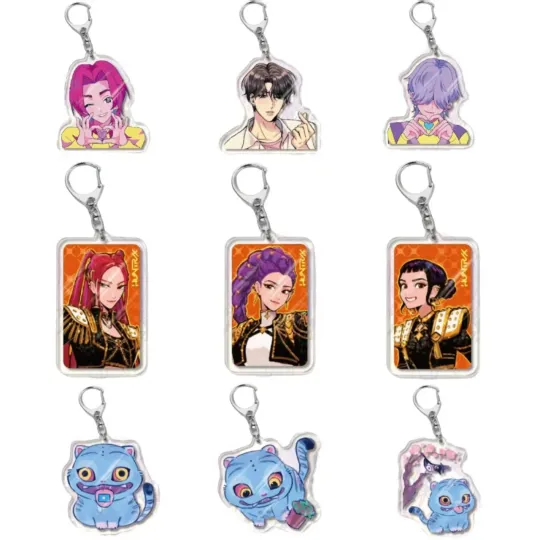 Discover New Kpop Demon Hunters Set Creativity Acrylic Keychain Pendant Decoration