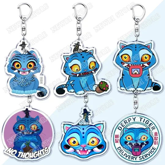Discover KPOP DEMON HUNTERS SAJA BOYS DERPY TIGER KEYRINGS KEYCHAINS PHONE CHAIN  I L12