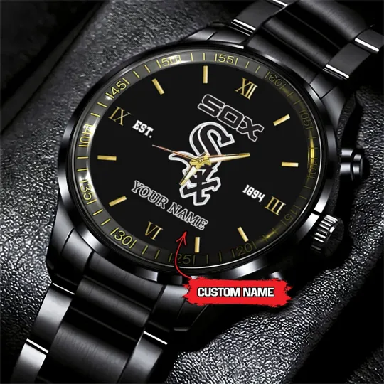 Discover Personalized Chicago White Team Soxs Stainless Steel Watch For Men