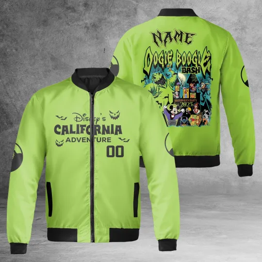 Discover Personalized Oogie Boogie Bash Halloween Adventure Green Bomber Jacket