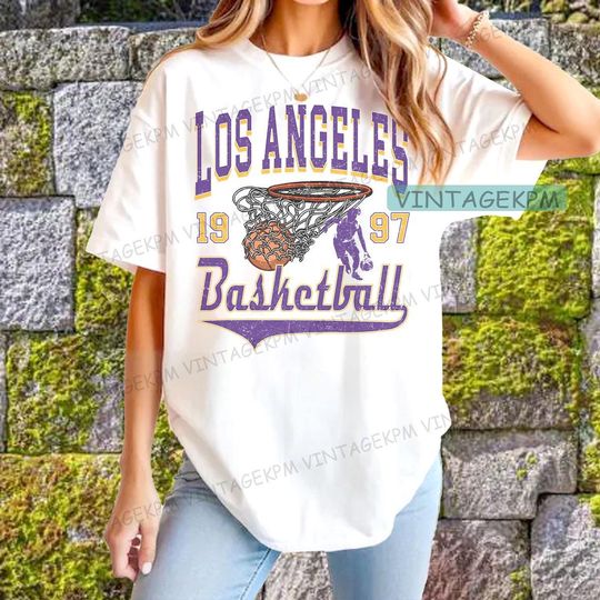 Discover Vintage Los Angeles Basketball tshirt | Los Angeles Basketball tee| Basketball shirt | Los Angeles Basketball tee| Los Angeles Fan shirt