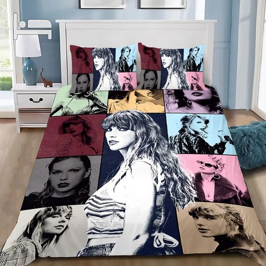 Discover Pop Female Singer Taylors 3D Printing Bedding Set Celebrity Swift Duvet Cover Pillowcase Bed Kit Famous Star Quilt Cover Bed Set