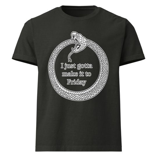 Ouroboros Oversized T-Shirt - Unisex Snake Infinity Symbol Graphic Tee