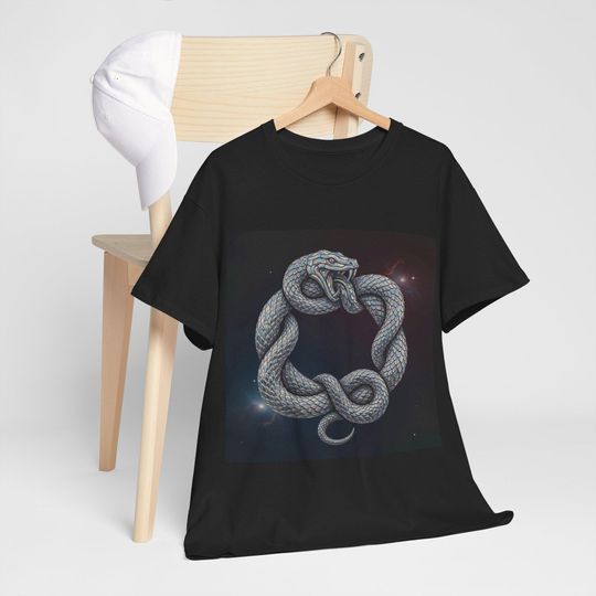 Discover Ouroboros Snake Infinity Symbol T-Shirt - Cosmic Space Graphic Tee