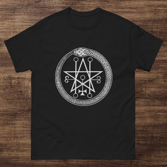 Discover Astaroboros Tee - Mystical Cosmic Snake Infinity Symbol Unisex T-Shirt