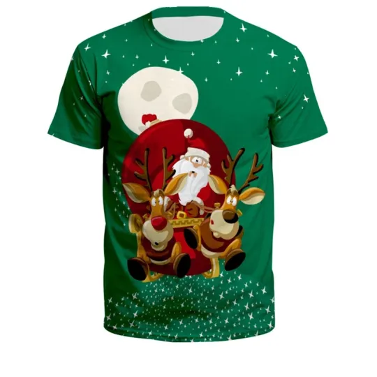 Discover Christmas Santa Claus 3D T-Shirt for Women and Men