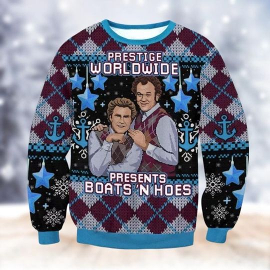 Step Brothers Ugly Christmas Sweater, Comedy Sweater Men, Christmas Movie Holiday Sweater, Brennan And Dale Sweatshirt