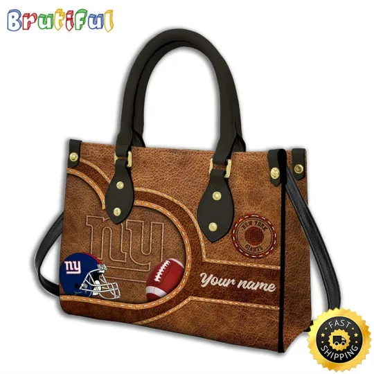 Discover New York Team Giant Leather Bag, Brown Leather Women Leather Handbag